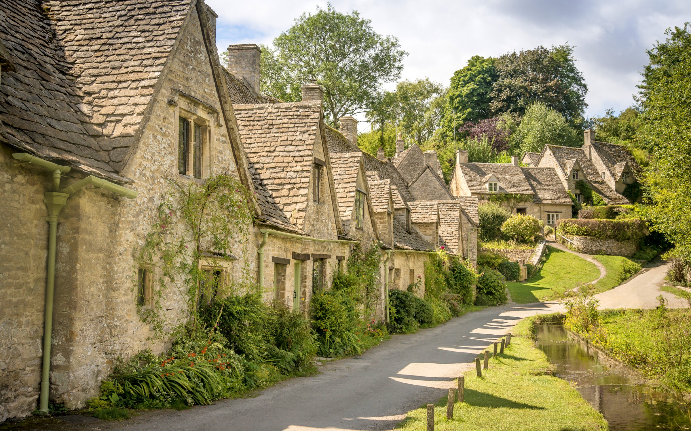 Bibury, Bibury, Cotswolds, Midlands, Inglaterra Bibury, a s…